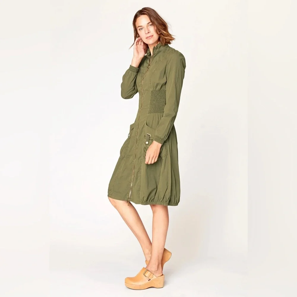XCVI Deschutes Jacket Dress, Dark Green - Picture 1 of 6